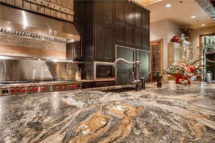 Volcano Granite Kitchen Island