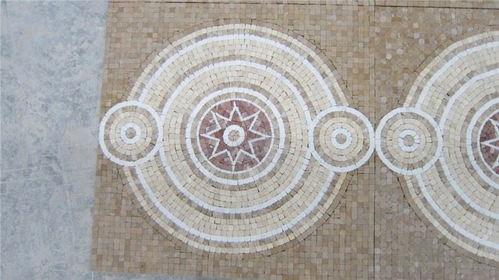 Beige Granite Mosaic Tile For Floor And Backsplash