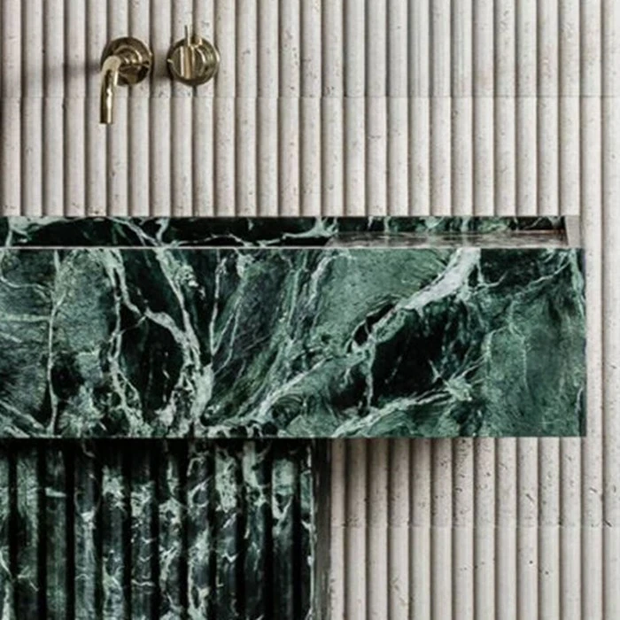 New wall design cave stone flute ribbed cladding wall panel fluted marble fluted travertine wall tiles